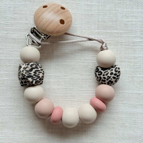 speenkoord panter roze