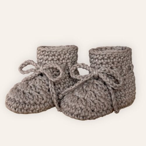 katoenen babyslofjes taupe