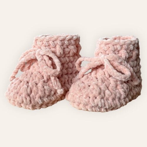 velvet babyslofjes blush